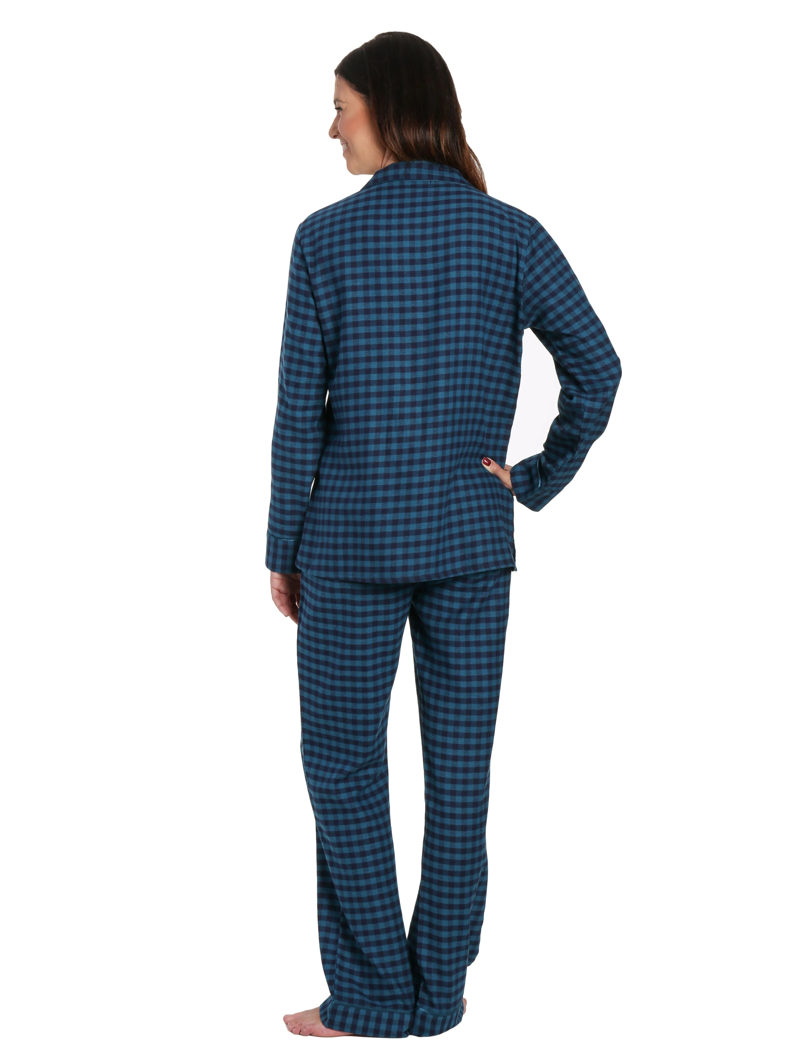 2Pc Lightweight Flannel Womens Pajama Sets