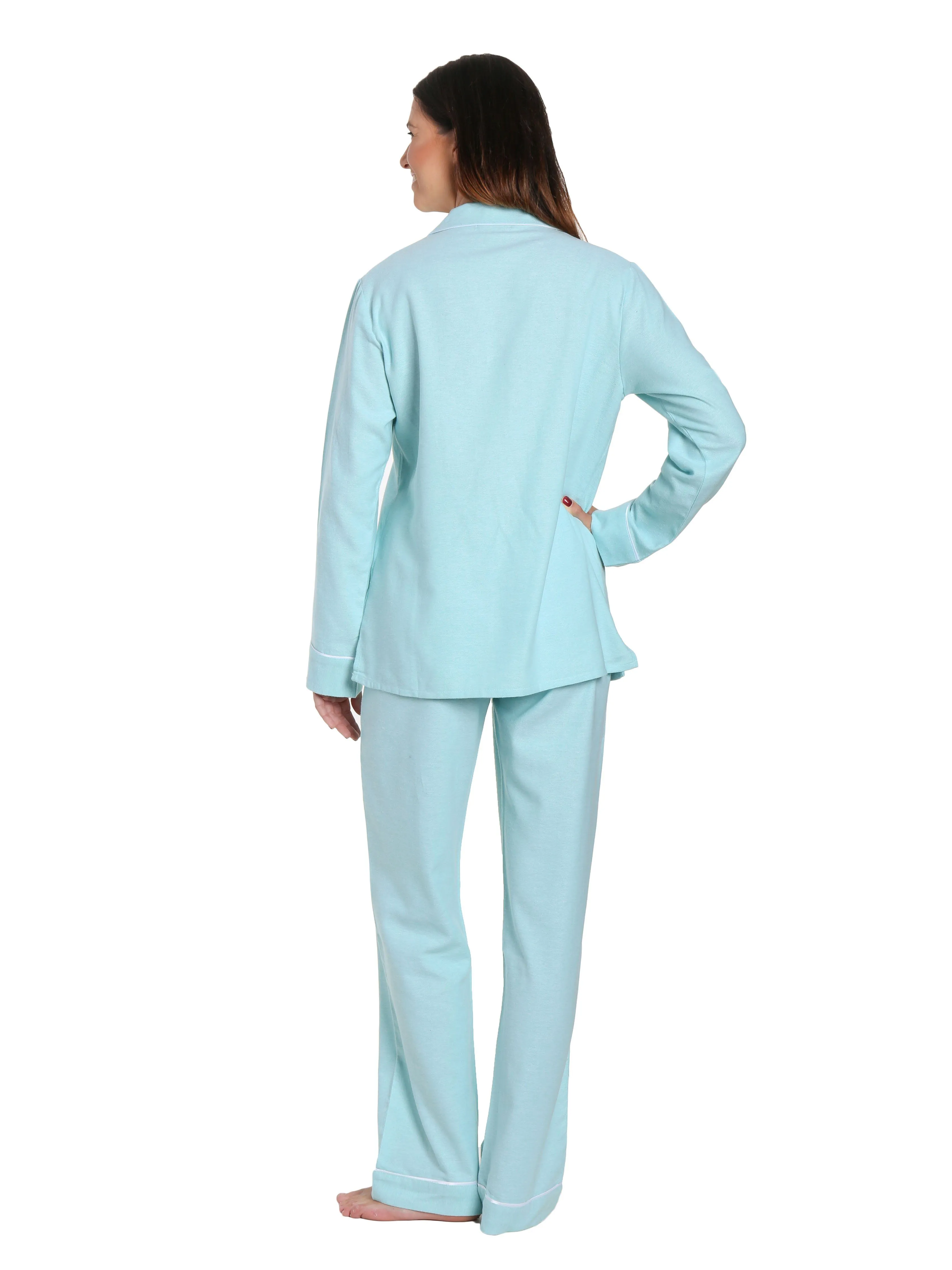 2Pc Lightweight Flannel Womens Pajama Sets