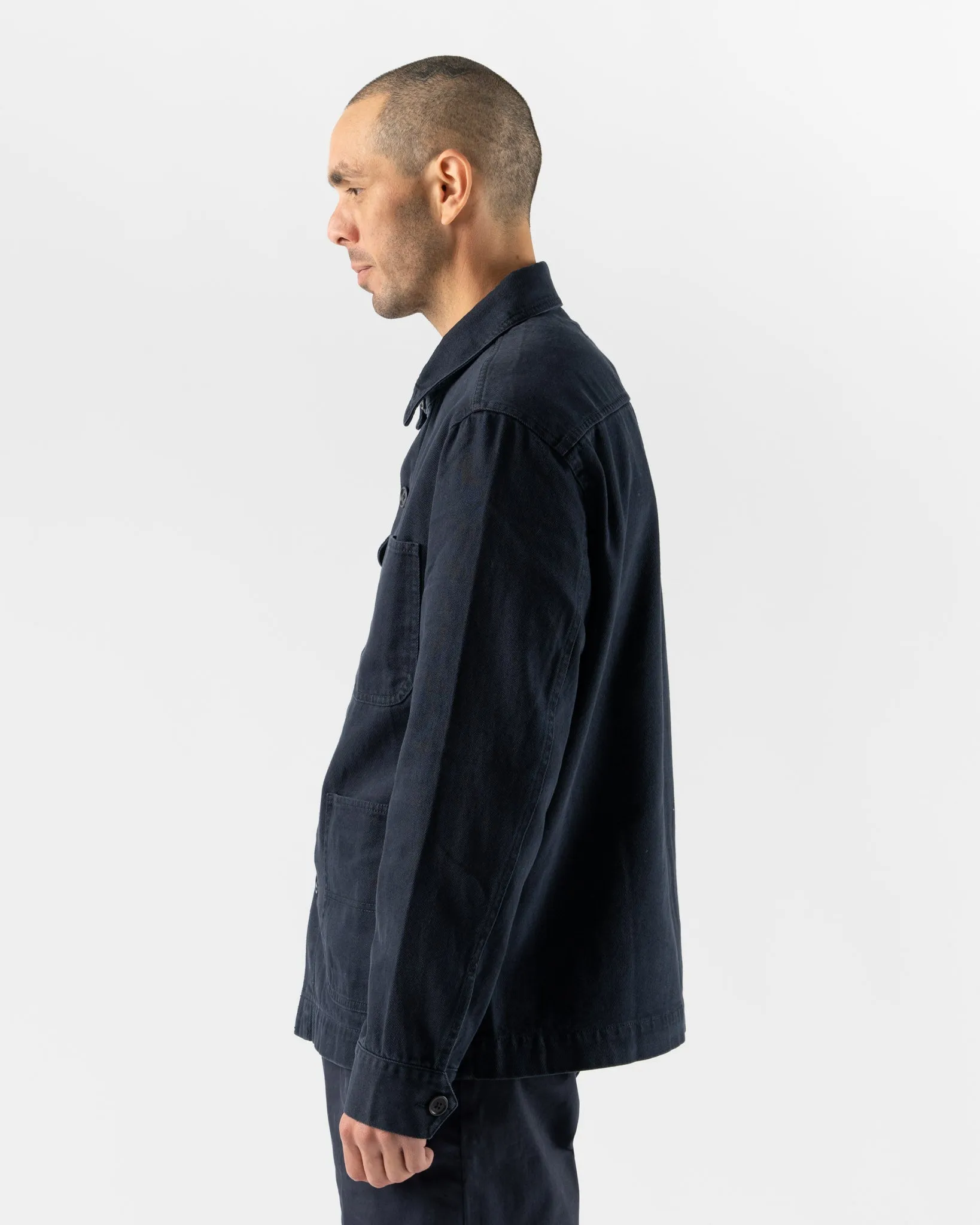 Alex Mill Garment Dyed Work Jacket in Dark Navy