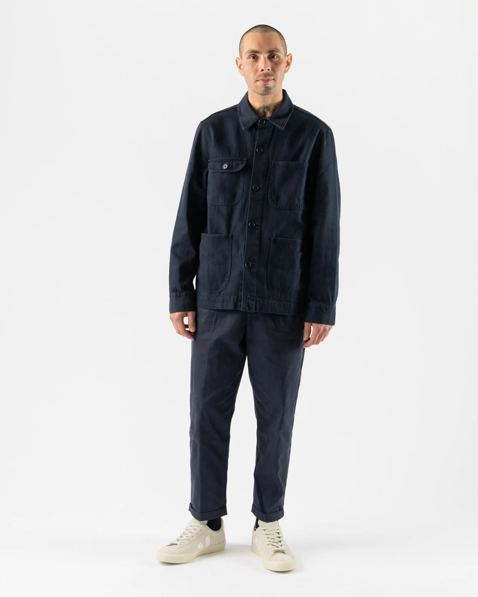 Alex Mill Garment Dyed Work Jacket in Dark Navy