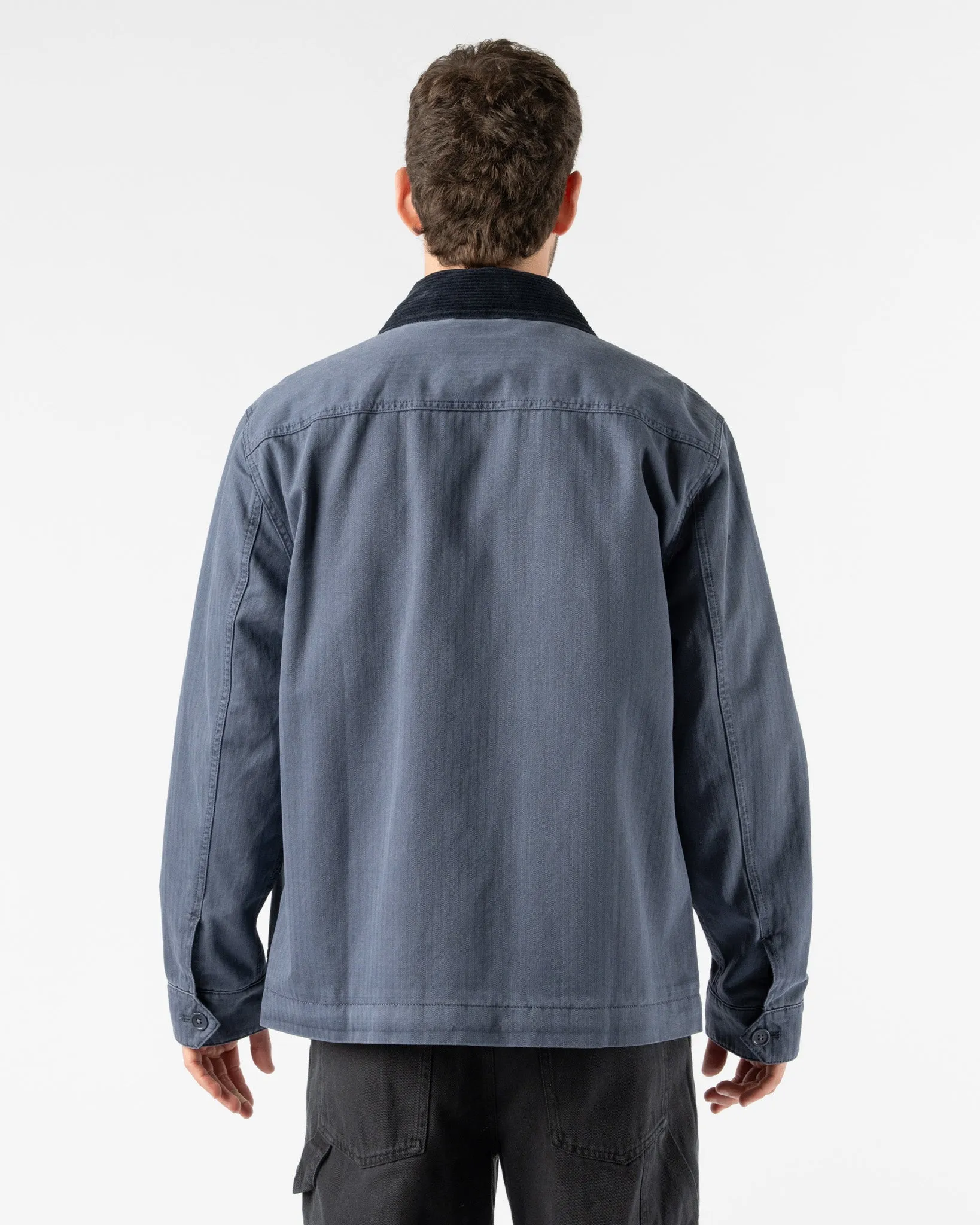 Alex Mill Herringbone Work Jacket in Storm Blue