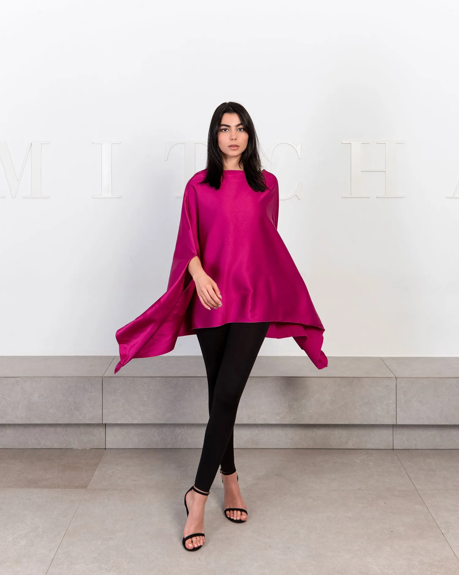 Butterfly Satin Blouse - Mitcha Label