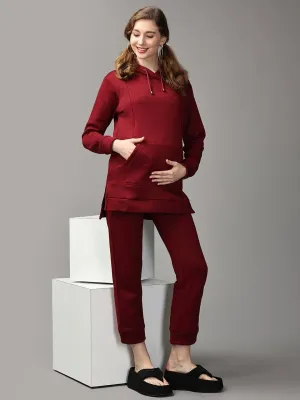 Can't Beet Me! Maternity And Nursing Hoodie Pajama Loungewear Set