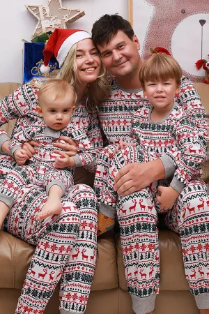 Christmas Family Matching Pajama Set Grey Pattern Pajamas