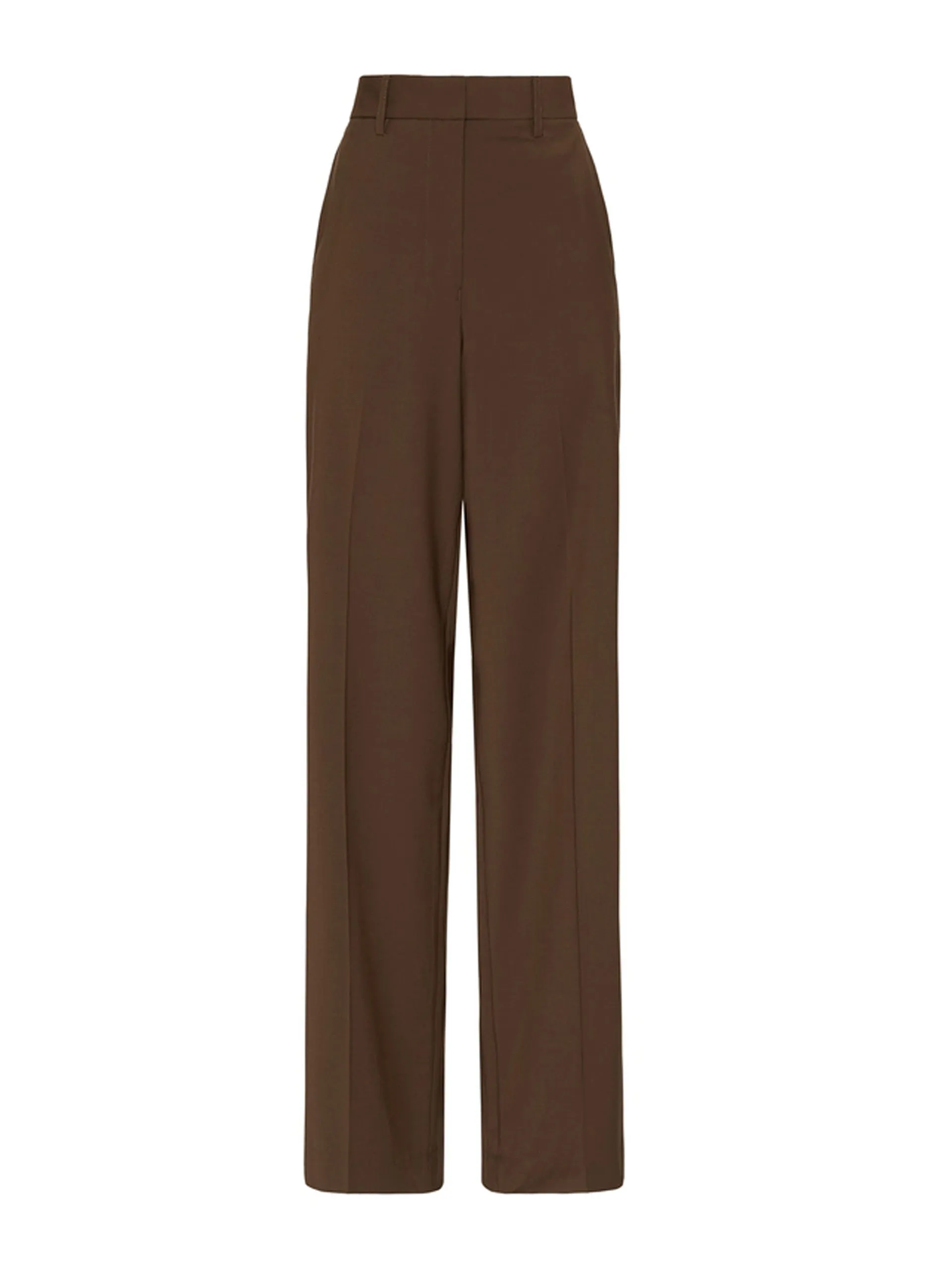 Coffee relaxed tailored trousers