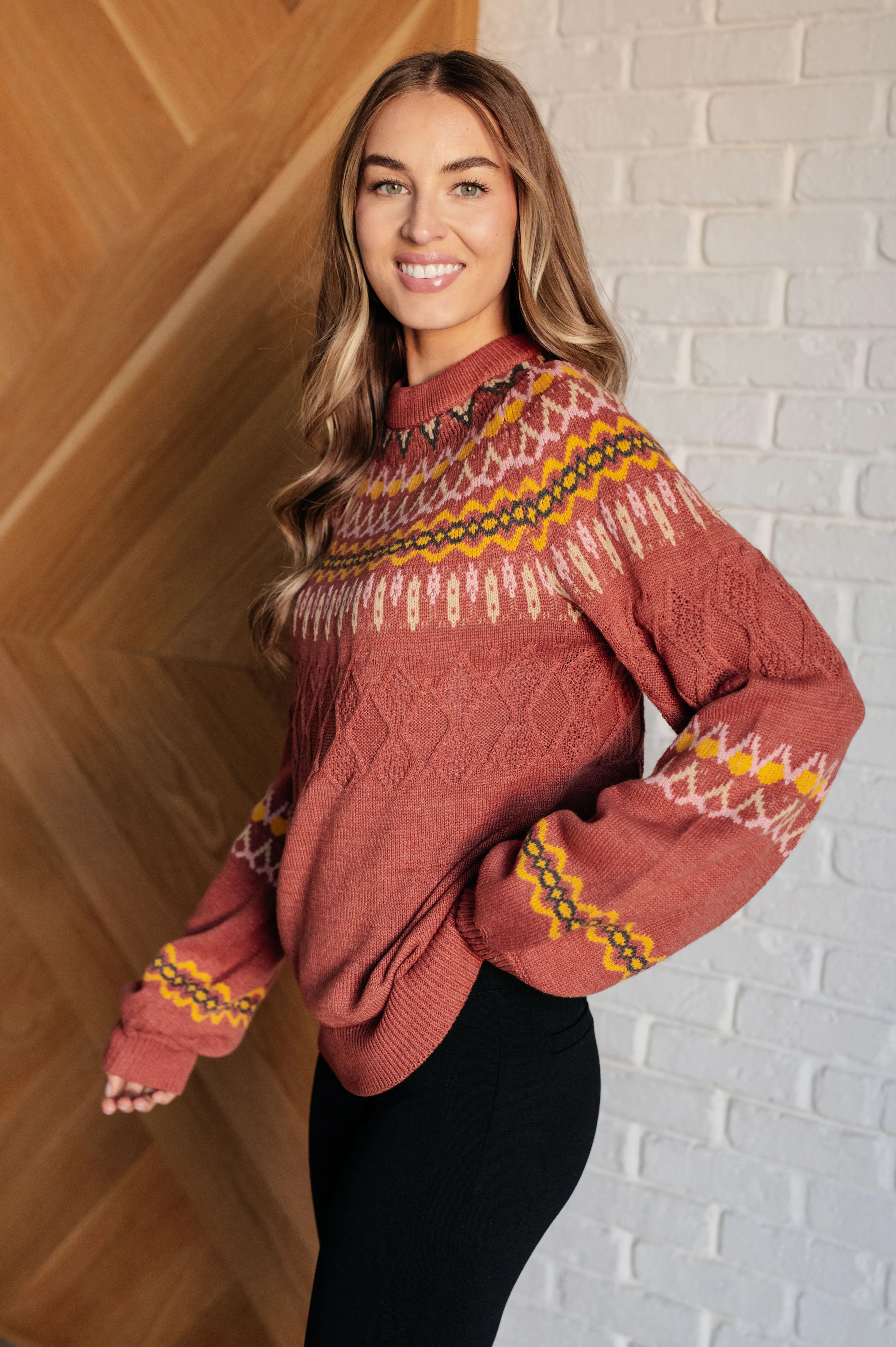 Cozy Chalet Fair Isle Sweater - 11/14/2024