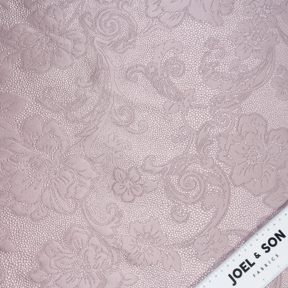 Dusty Pink Floral Jacquard Brocade