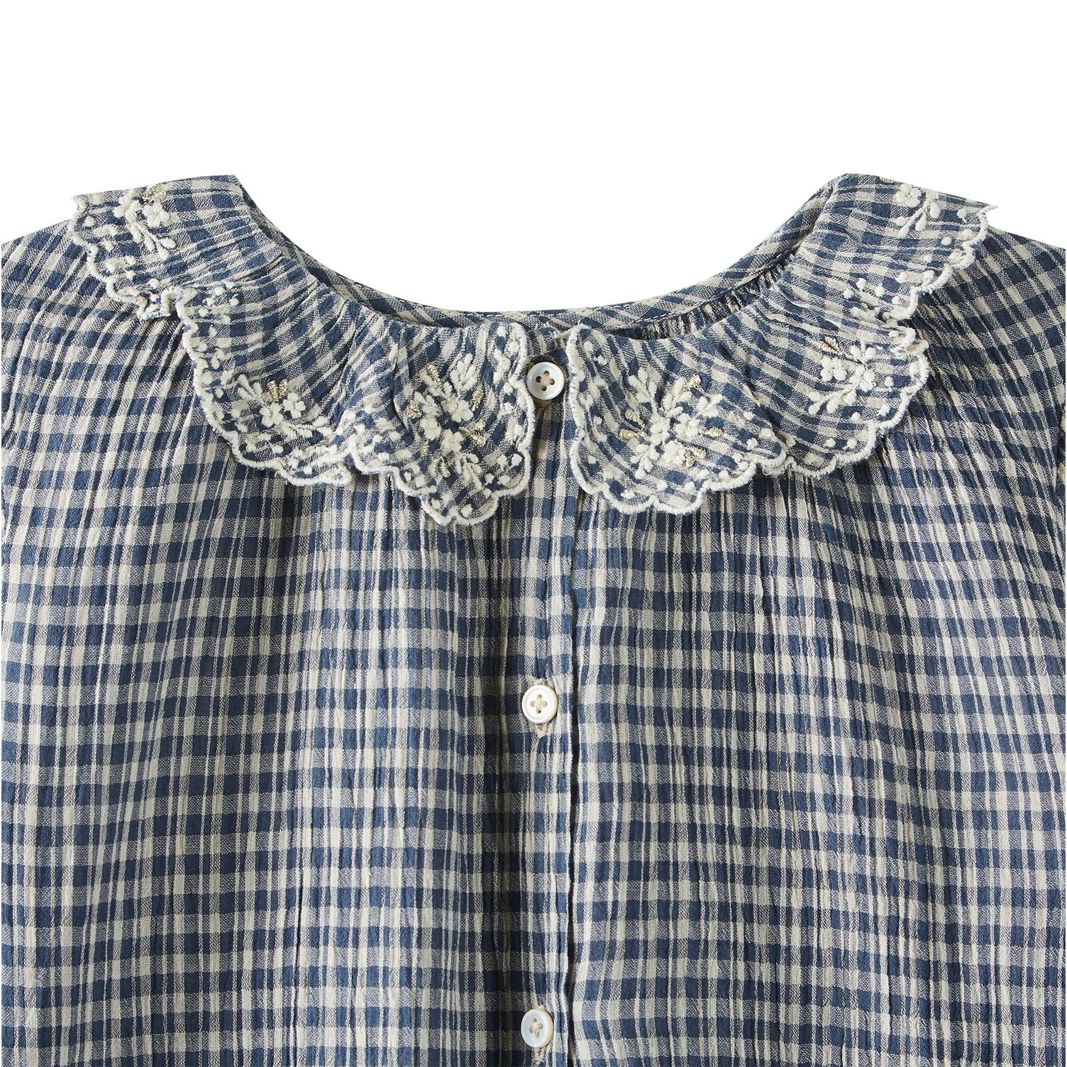 Emile et Ida Blouse Carreau Indigo