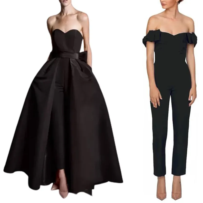 Funki Buys | Dresses | Women's Pantsuit Dress Removable Skirt