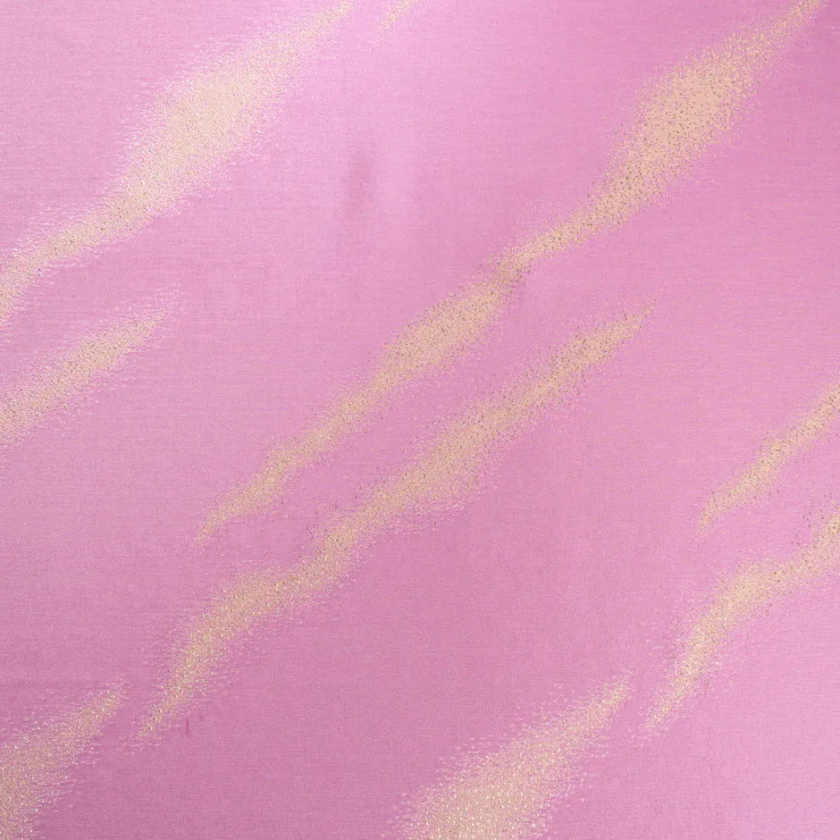 Gold Metallic on Deep Pink Brocade