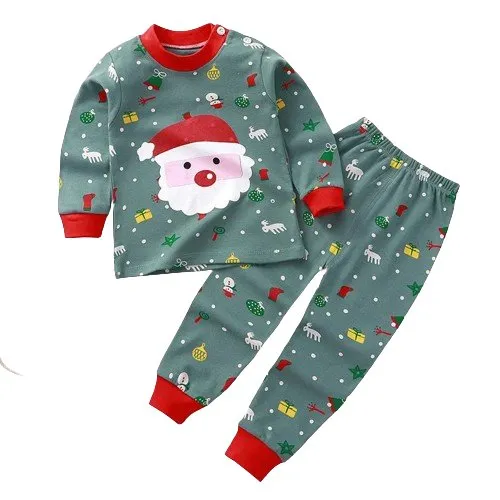 Holiday Cheer PJs: Festive Elk & Santa Motifs