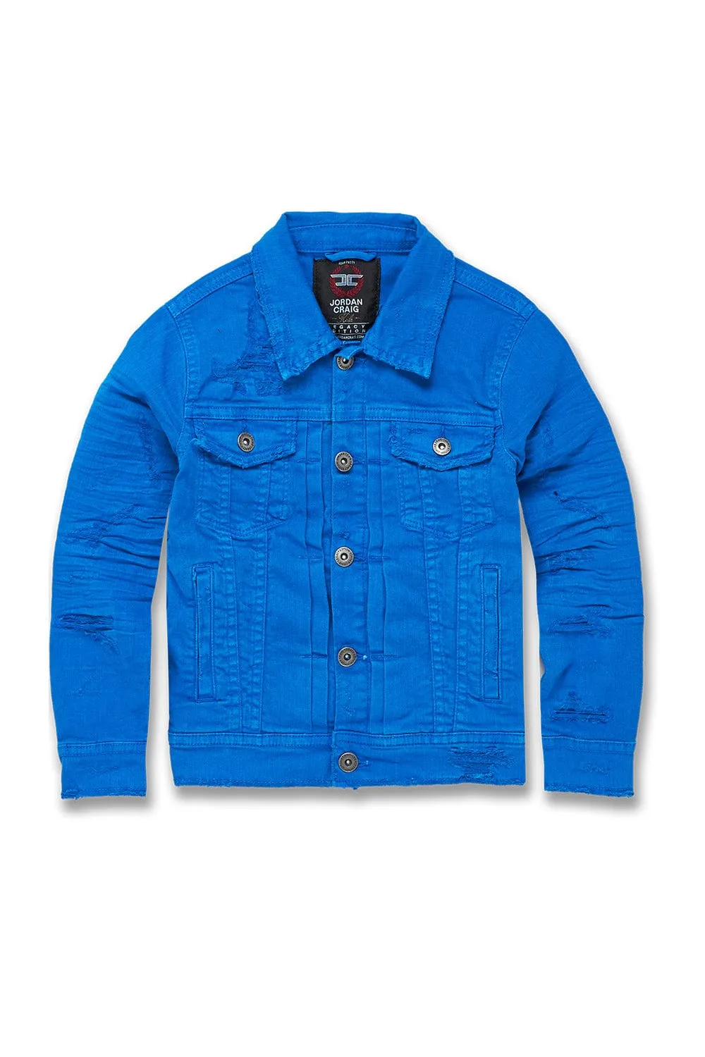 Kids Tribeca Twill Trucker Jacket (Royal)