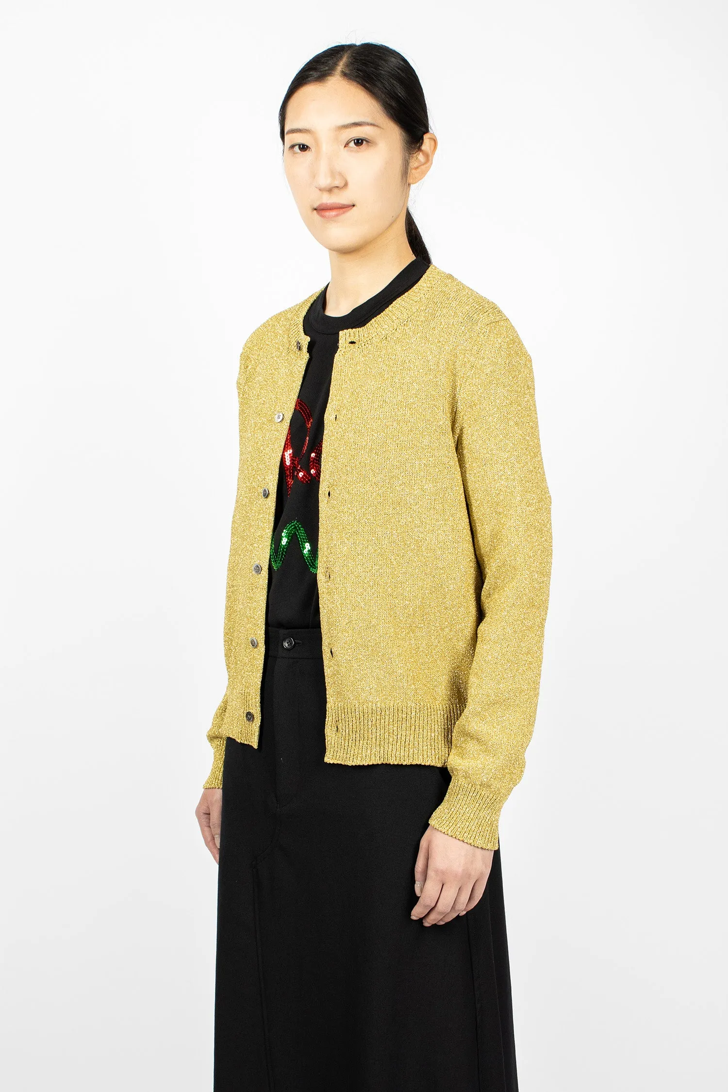 Knitted Cardigan Gold