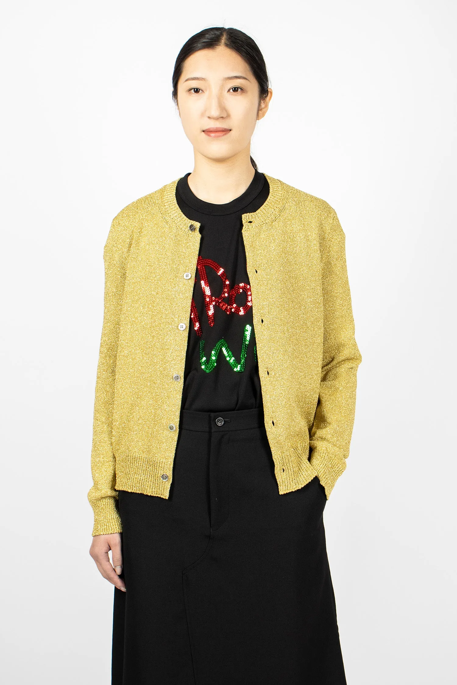 Knitted Cardigan Gold