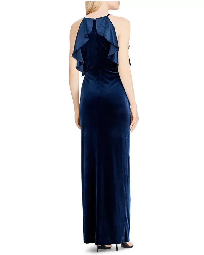 LAUREN RALPH LAUREN Women's Velvet Evening Dress NIGHTFALL