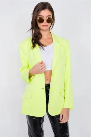 Lemonade Relaxed Fit Boyfriend Casual Blazer Jacket