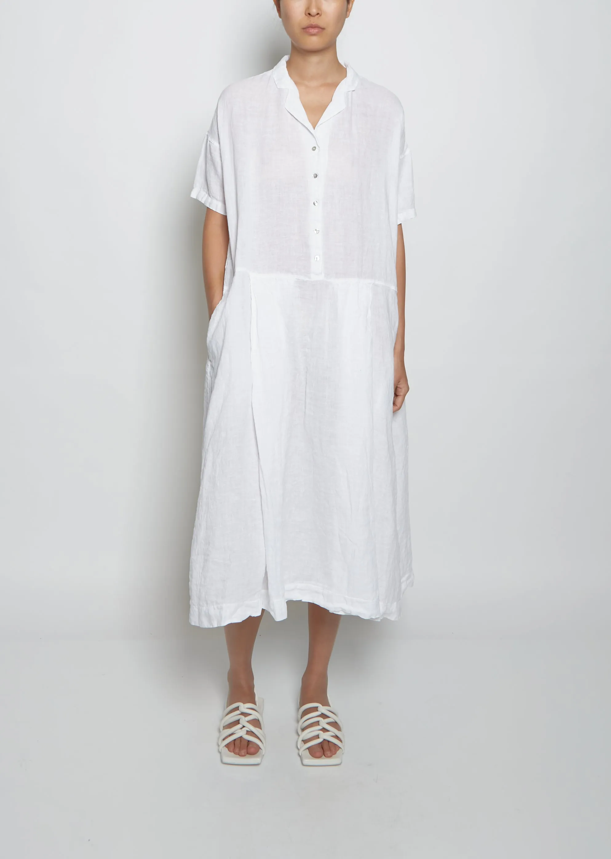 Light Linen Dress — White