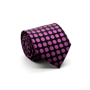 Mens Dads Classic Purple Circle Pattern Business Casual Necktie & Hanky Set PO-4