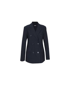 MILO BLAZER NAVY PINSTRIPE