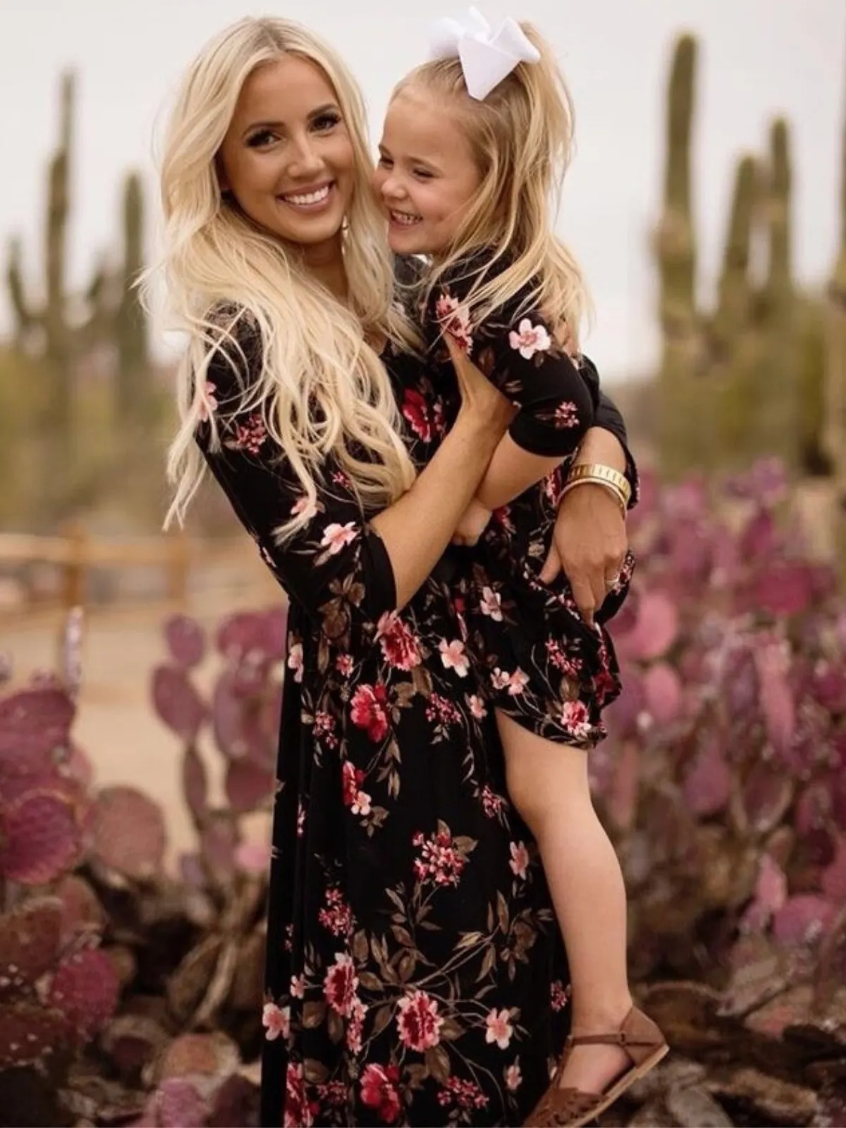 Mommy And Me Falling For You Floral Maxi Dress