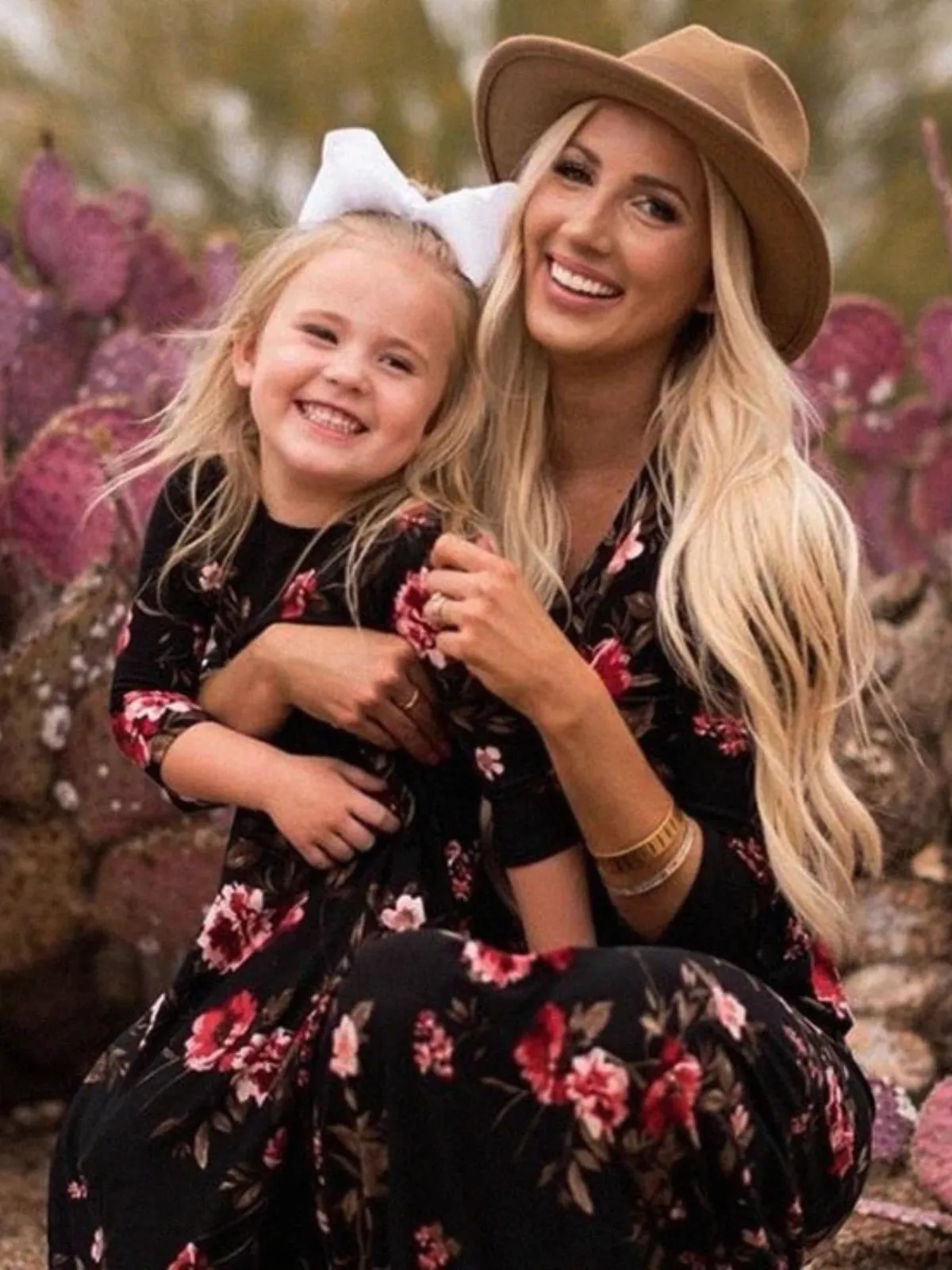 Mommy And Me Falling For You Floral Maxi Dress