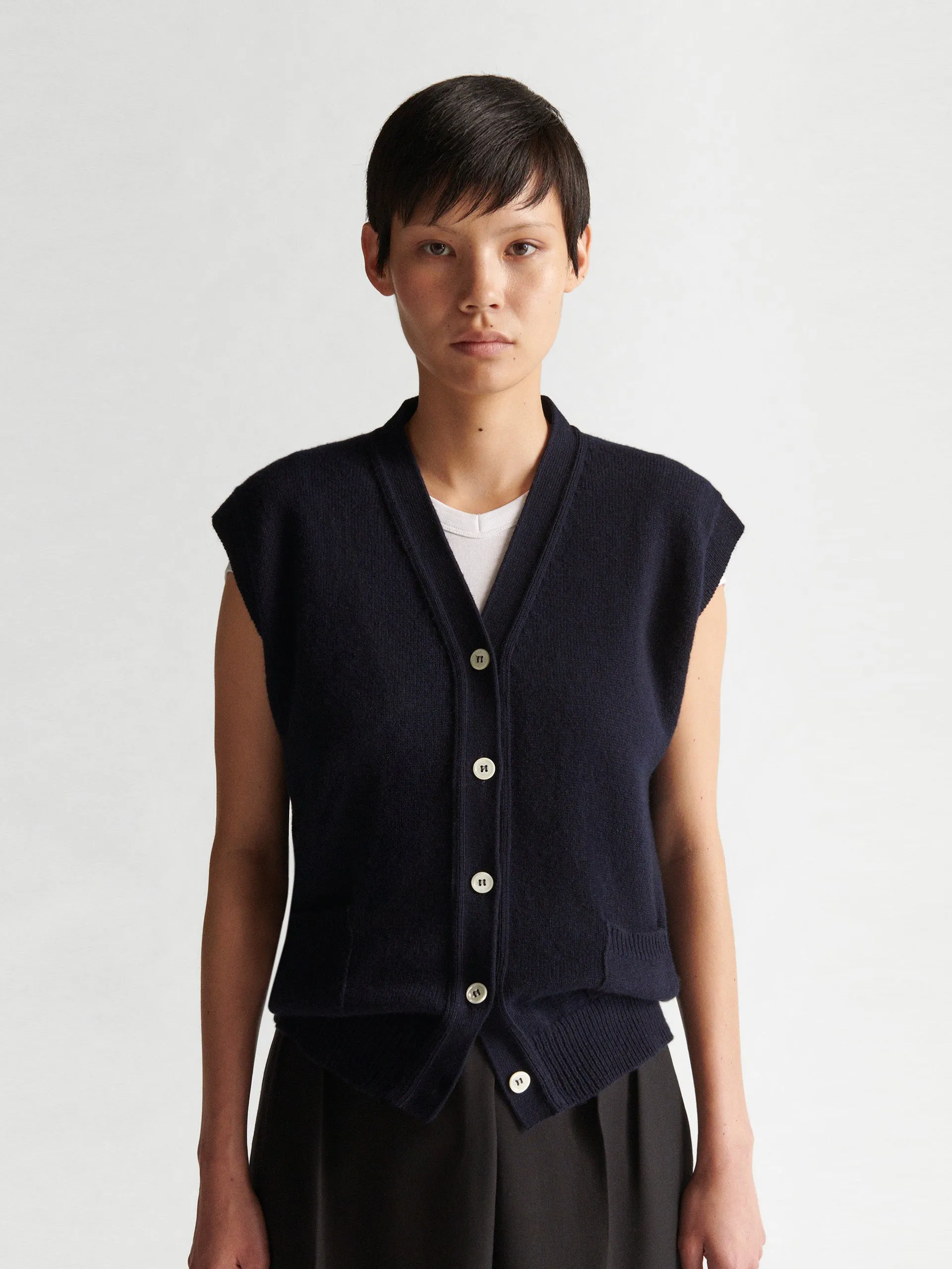 Navy Wexford pocket waistcoat