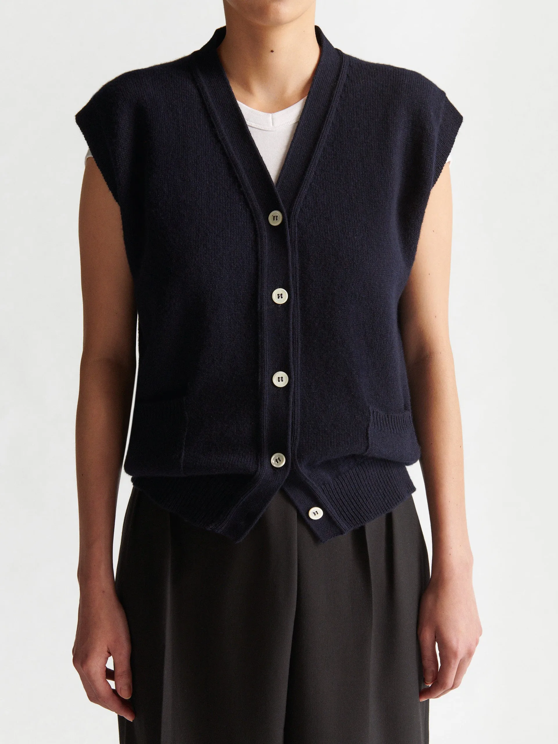 Navy Wexford pocket waistcoat