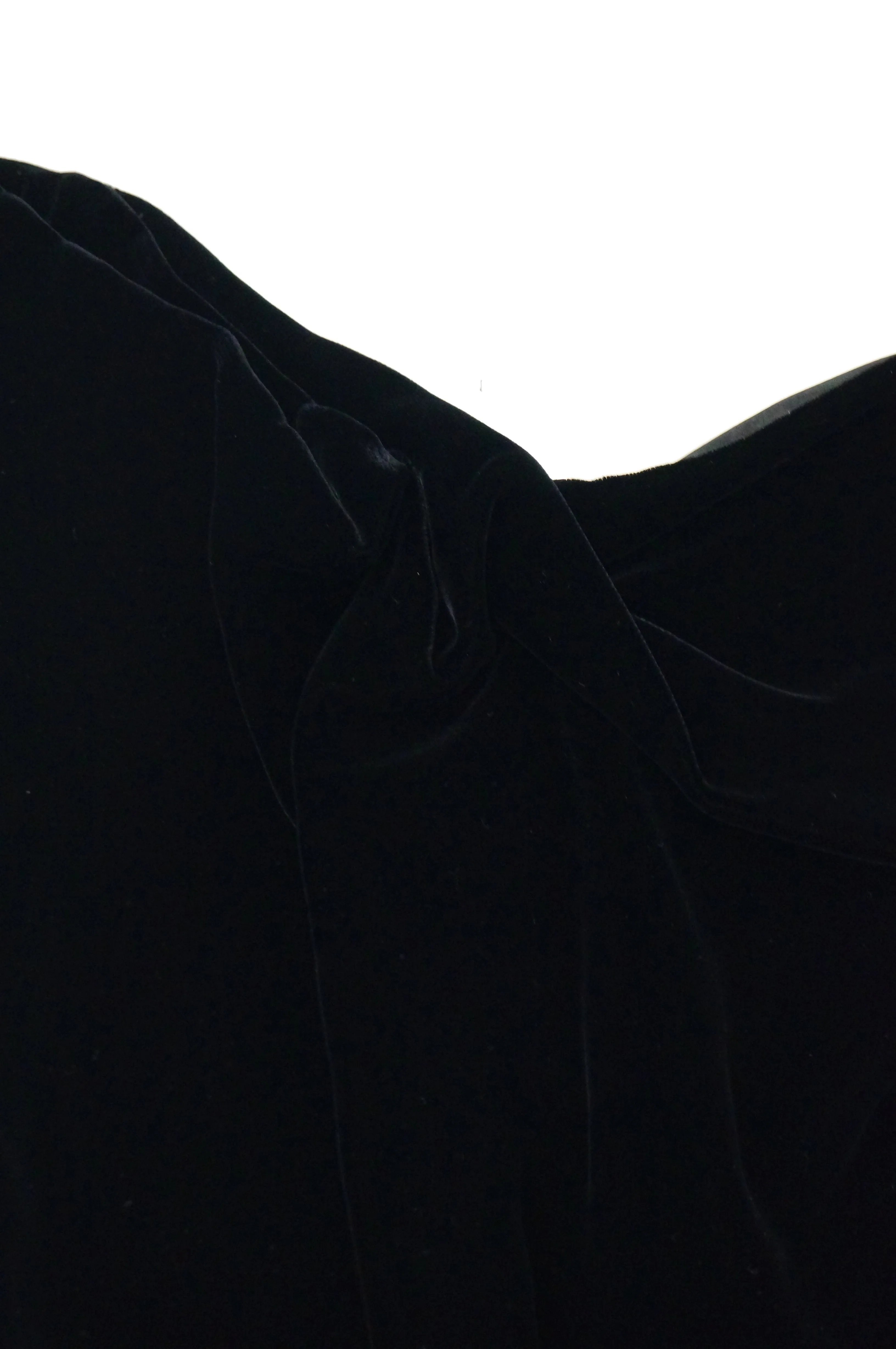 Oscar de la Renta Black Velvet Evening Dress