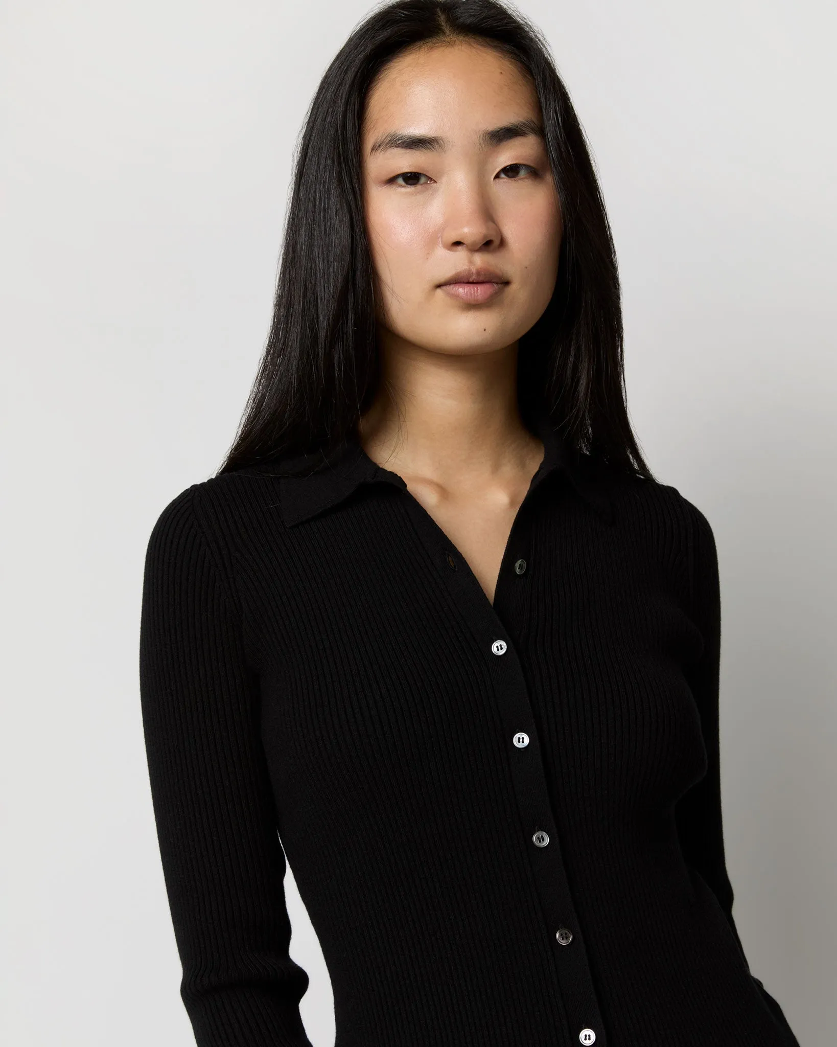 Patricia Sweater in Black Cotton/Silk