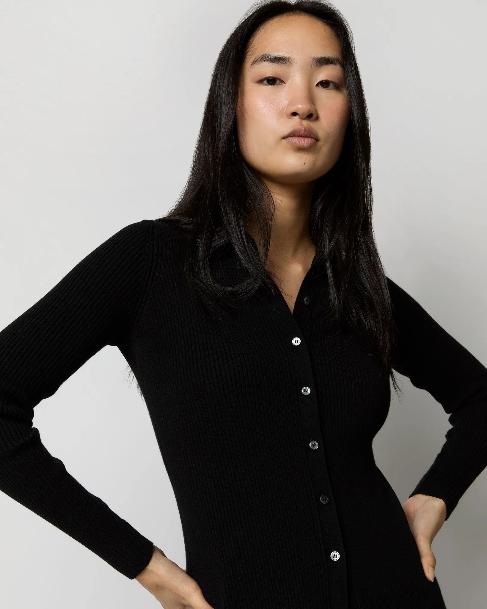 Patricia Sweater in Black Cotton/Silk