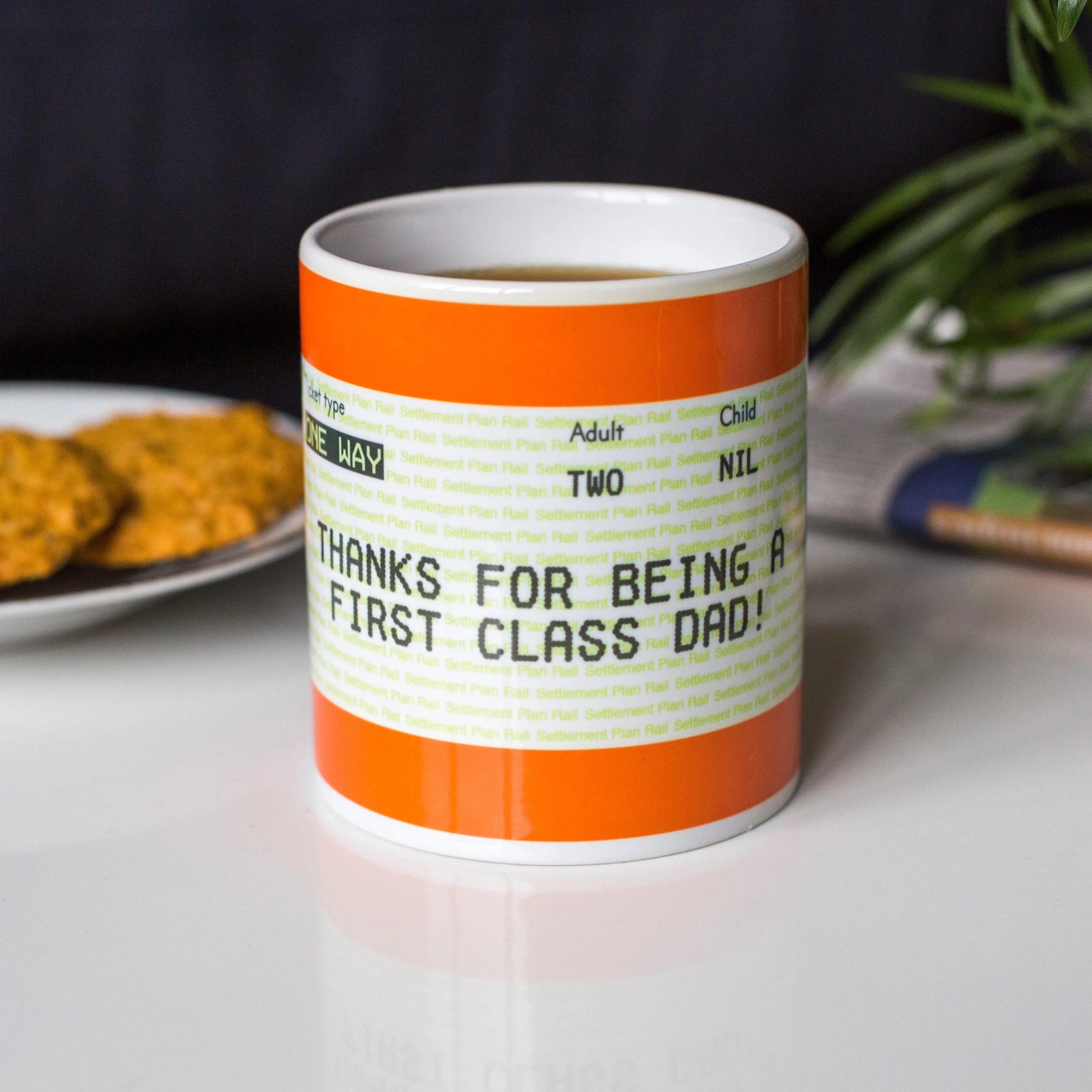 Personalised Train Ticket Mug for Dad