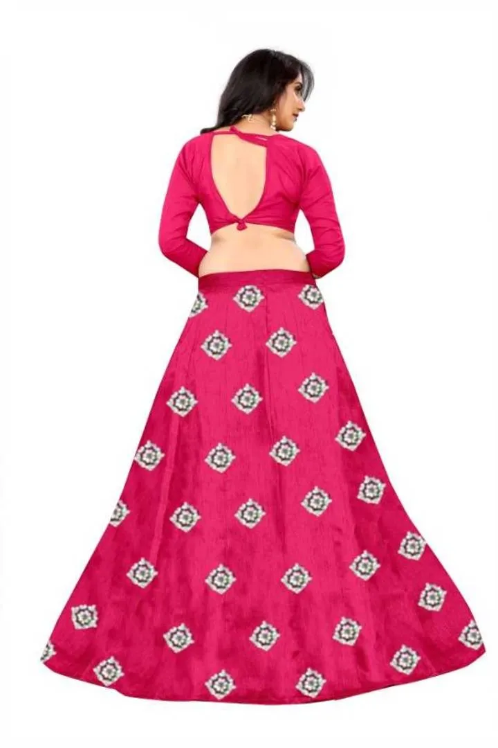 RamKrupa Creation   Embroidered Semi Stitched Lehenga Choli  (Pink)