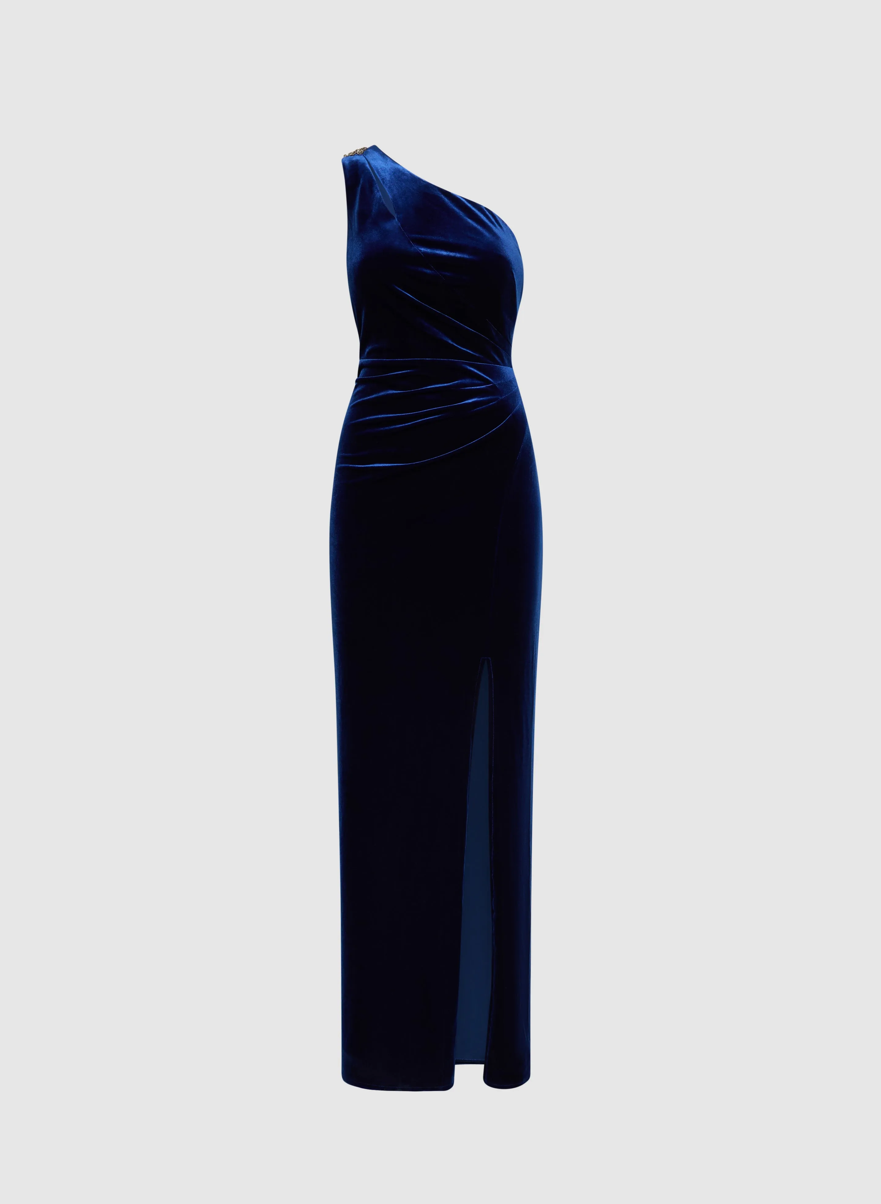 Ruched Waist Velvet Dress