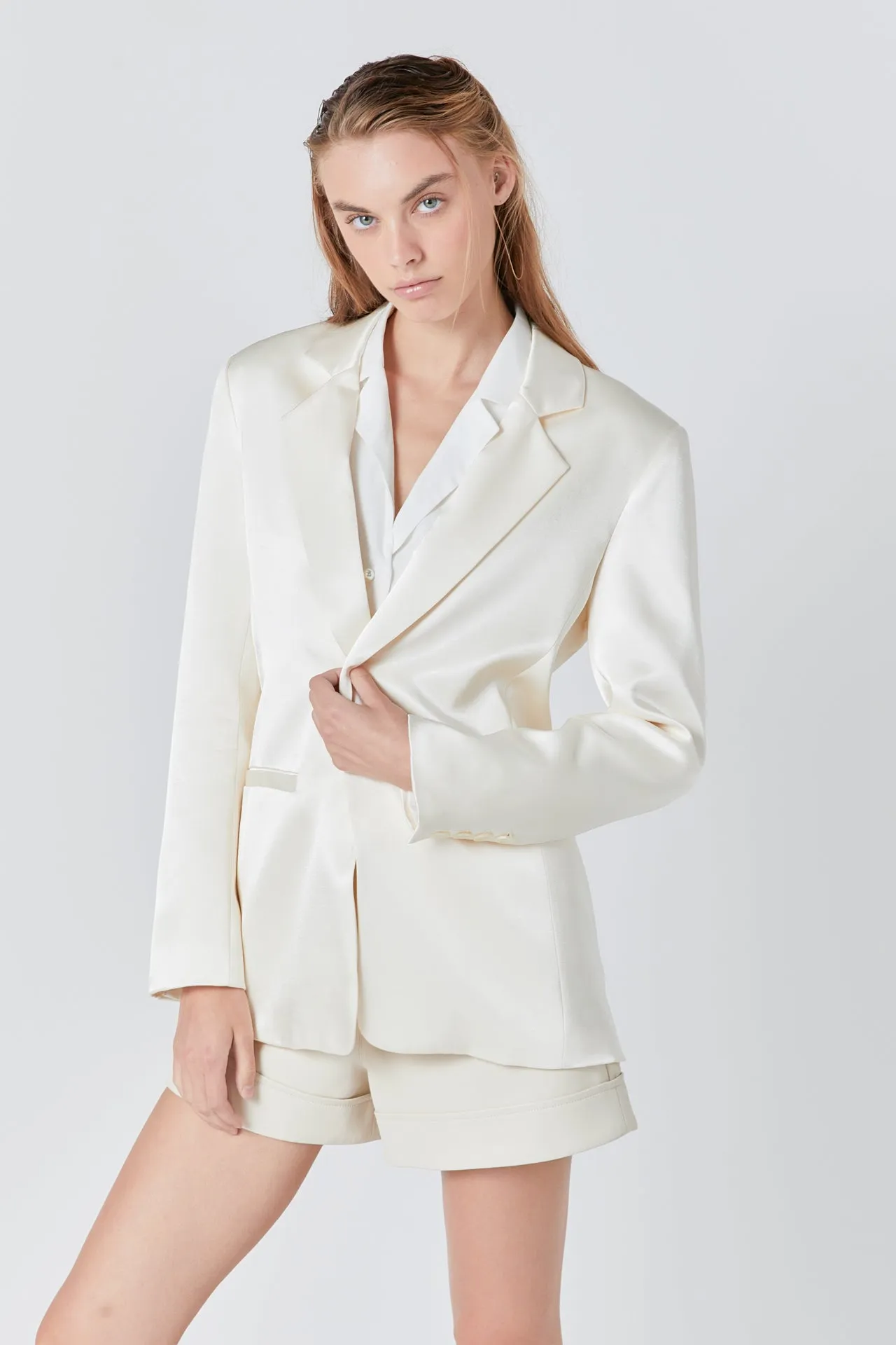 Satin Relaxed Blazer