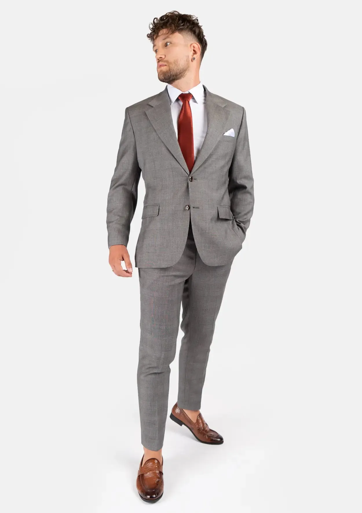 Spanish Grey Prince Of Wales Suit - Lamb Party