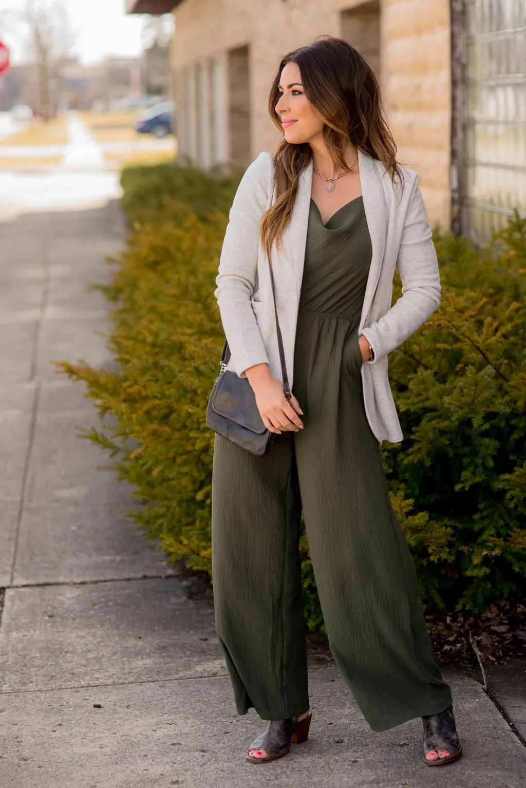 Subtle Textured Relaxed Jumpsuit