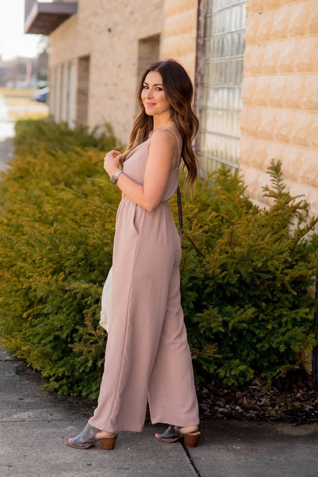 Subtle Textured Relaxed Jumpsuit