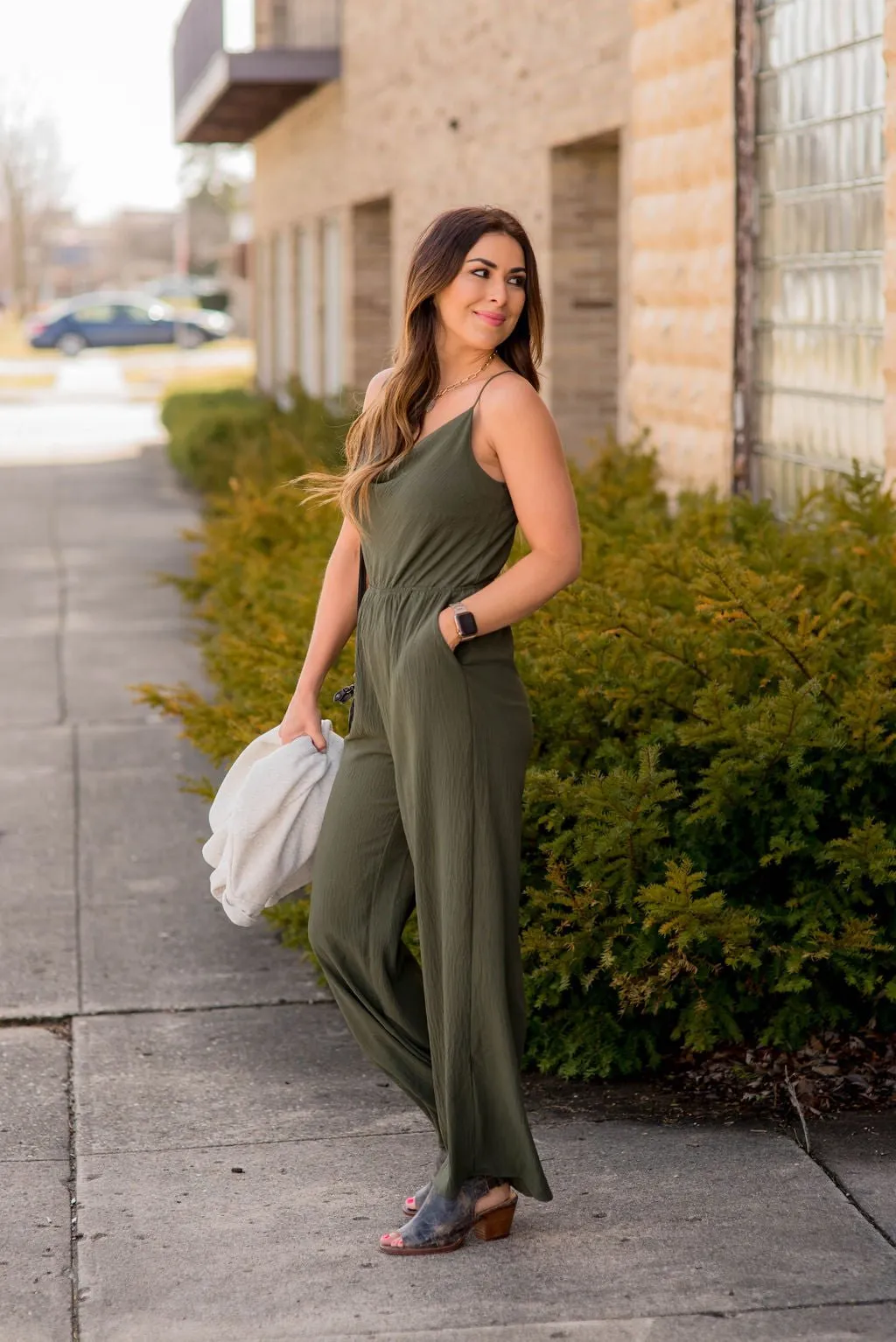 Subtle Textured Relaxed Jumpsuit