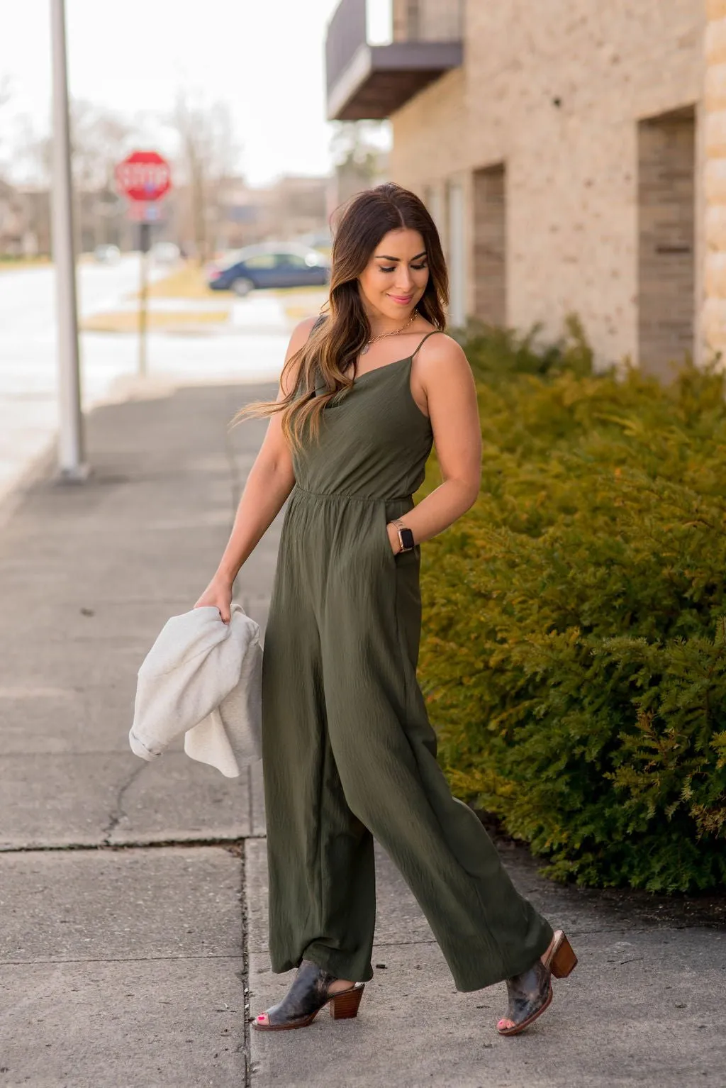 Subtle Textured Relaxed Jumpsuit