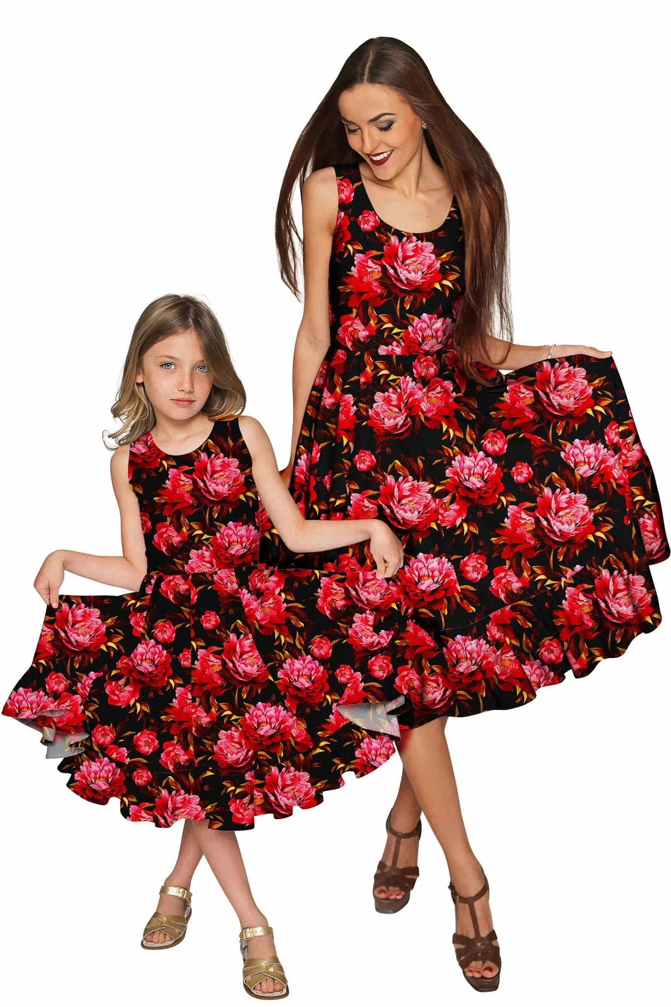 True Passion Vizcaya Fit & Flare Midi Mother Daughter Dress