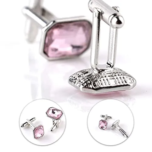 USHOBE Diamond Studs Female Cufflink Mens Crystal Cufflinks Fashion Business Cufflink Rhinestone Shirt Cufflinks Sleeves Cufflink for Men Female Gifts Men S Cuff Links Men's Tuxedos