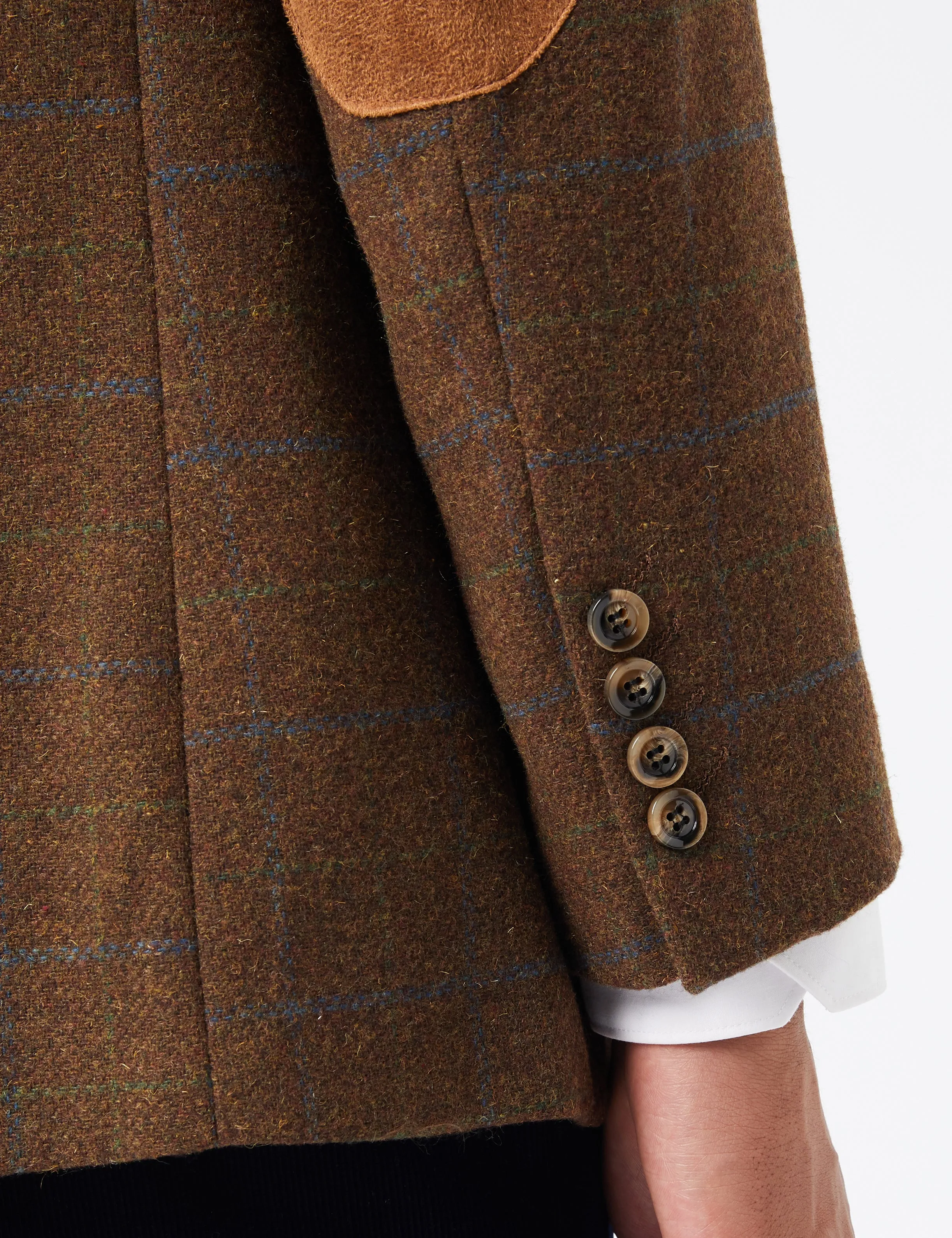 VITORI - BROWN TWEED CHECK JACKET