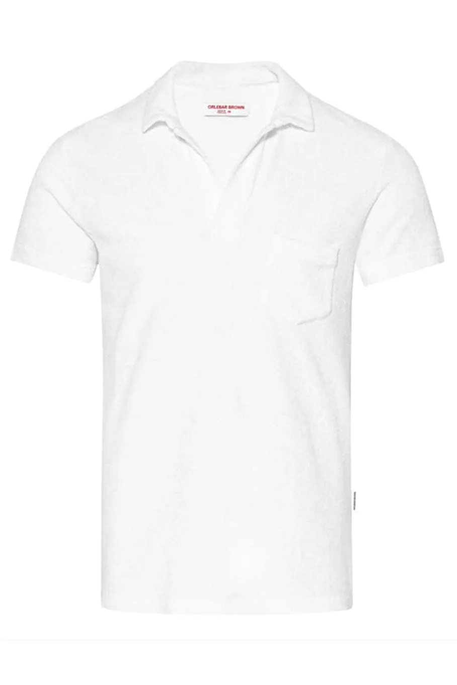 White Terry Toweling Polo