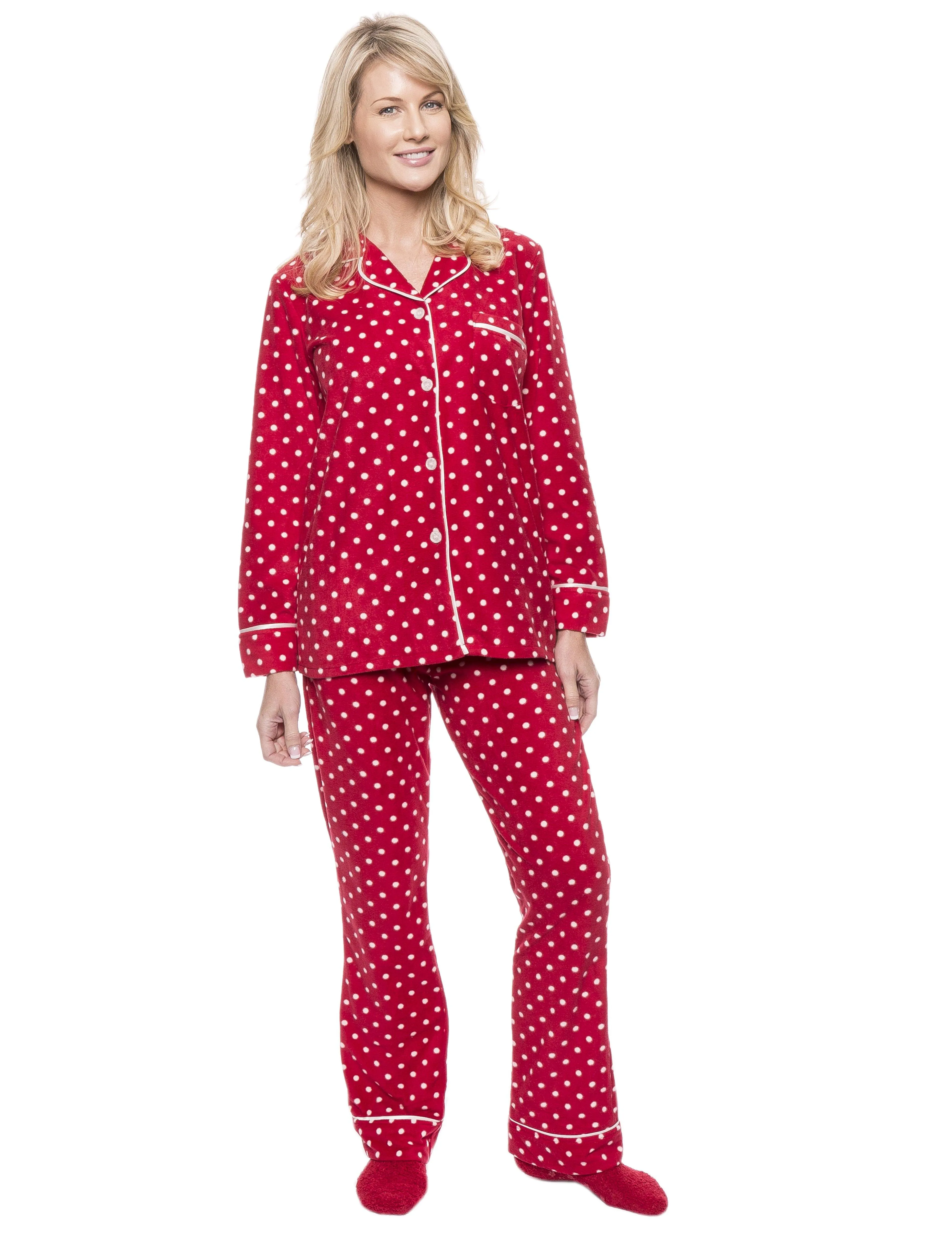 Womens Microfleece Pajama Sleepwear Set