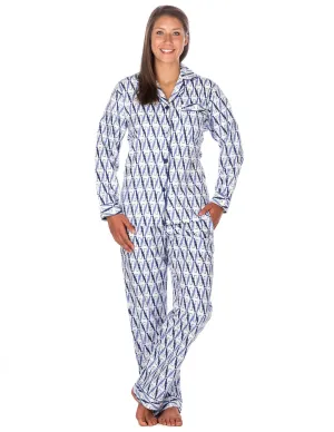 Women's Premium 100% Cotton Flannel Pajama Sleepwear Set (Relaxed Fit)