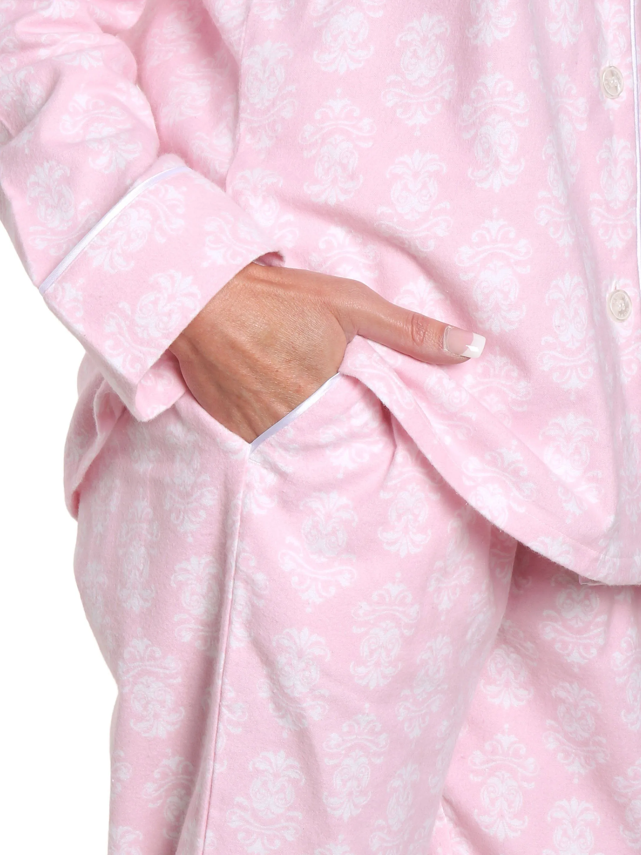 Womens Premium Cotton Flannel Pajama Sleepwear Set