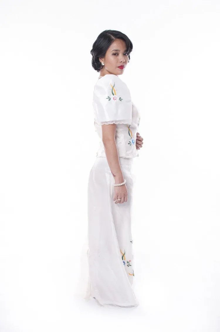 WS17 - MADE-TO-ORDER - Filipiniana Terno with Butterfly Sleeves