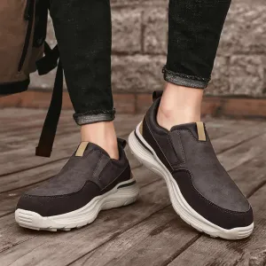 xiangtuibaoNew Men's Leather Casual Shoes Slip On Clunky Sneaker For Men Fashion Thick-Soled Dad Shoes Platform Sneakers Big Size 48